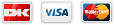 Dankort, Visa og Mastercard